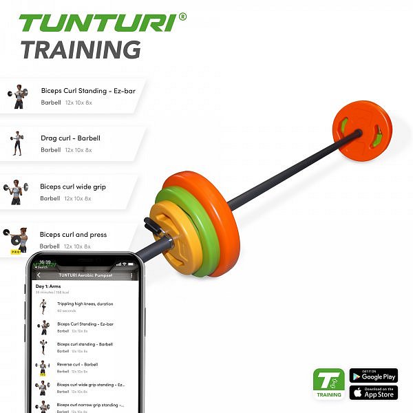 Činkový set Aerobic TUNTURI Pump 20 kg