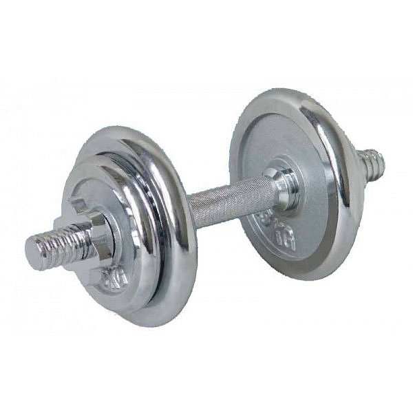 Nakládací jednoruční činka HAMMER Dumbbel Set Chrome 10 kg (osa, 2x1,25 kg, 2x2,